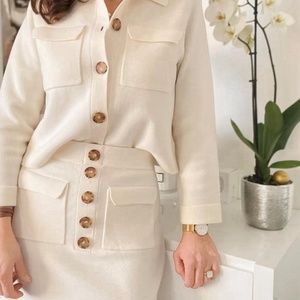 Sezane Sorena Mini Skirt - Ecru